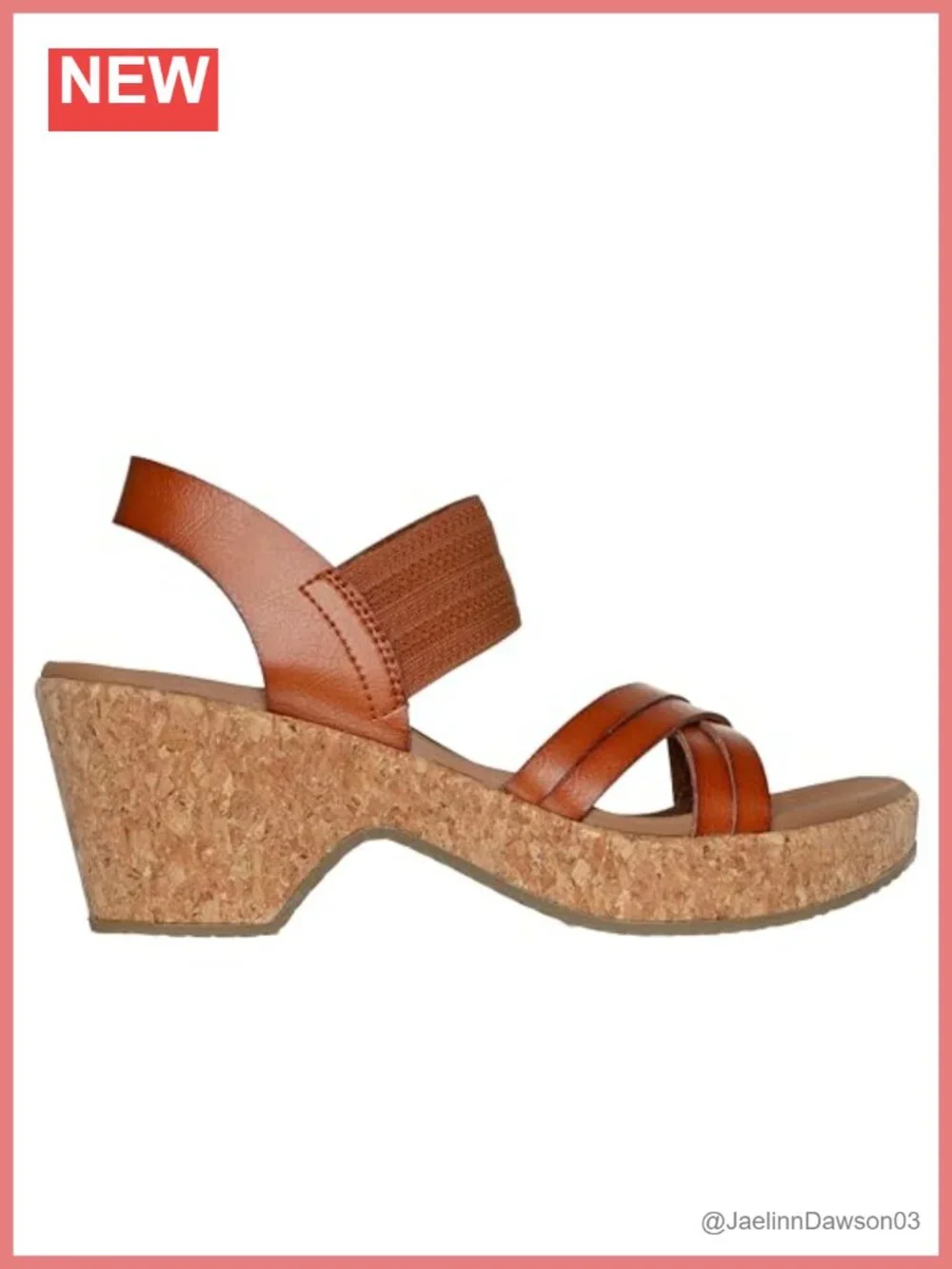 Women's Skechers Brystol Wedge Sandals with Luxe Foam Footbed and 3-Inch Heel